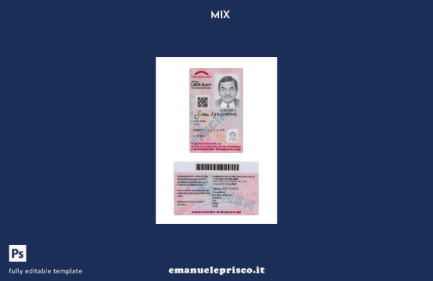 modello di carta LMA svedese in stile verificato